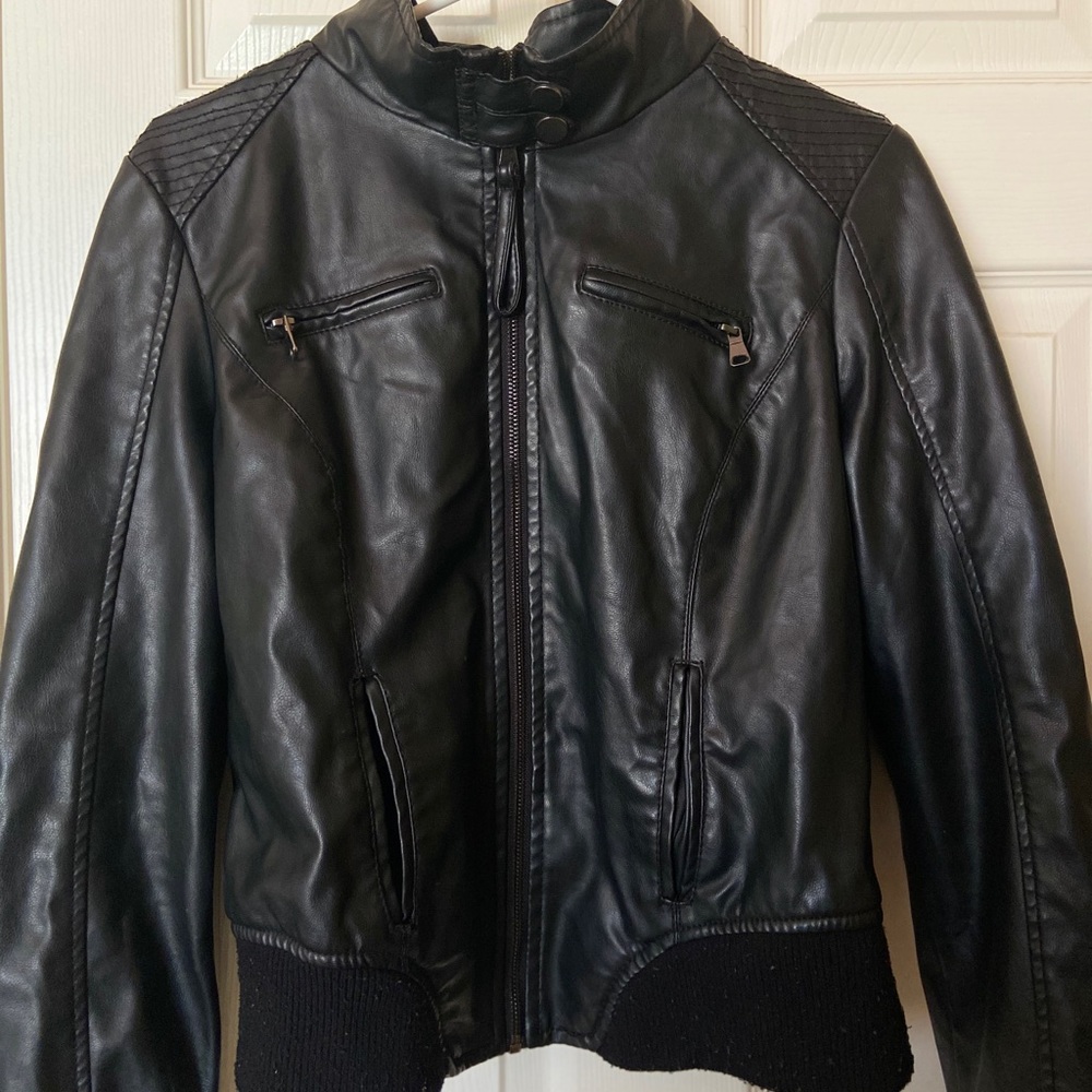 Black Faux Leather Jacket